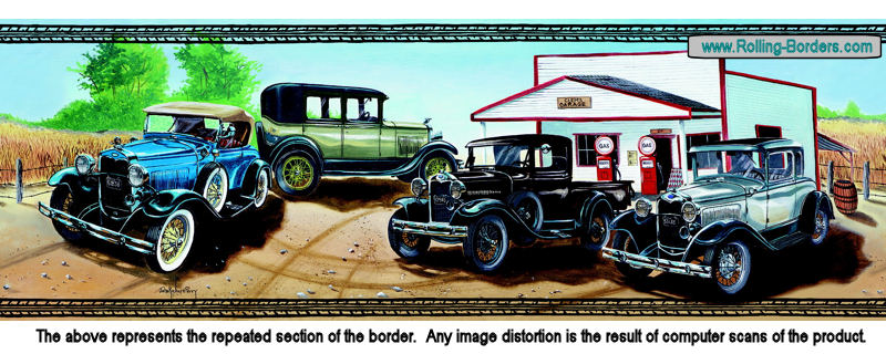 Ford Model A Classic Cars Wallpaper Border